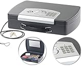 Xcase Geldkassette: Geld- & Dokumentenkassette, Stahl, Elektronik-Schloss,...