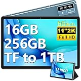 Oangcc 2024 Tablet 11 Zoll 2K-Anzeige Android 13 OS 16GB RAM+256GB ROM(TF 1...