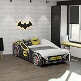 KOBI Kinderbett BATMAN | Autobett | für Kinderzimmer | Jungenbett mit...