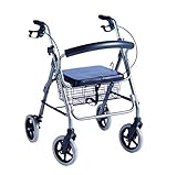 easyReha-L.56 Leichtgewicht Rollator,Farbe silber,höhenverstellbare...