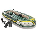 Intex Seahawk 3, 3-Person Inflatable Boat Set With Aluminum Oars and High...