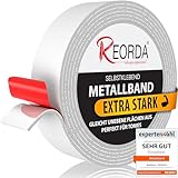 REORDA Metallband selbstklebend Weiß - Ideal für Tonies®-Figuren &...
