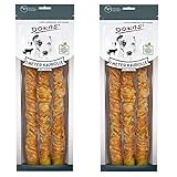 Dokas Dog Snack 1 m Kaurolle für Hunde aus Rinderhaut mit Huhn -...