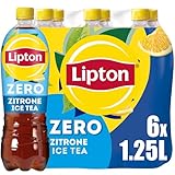 LIPTON ICE TEA Zero Lemon, Zuckerfreier Eistee mit Zitronen Geschmack,...