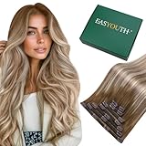 Easyouth Clip in Extensions Echthaar Balayage Blond Extensions Echthaar...