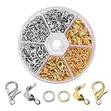 Kettenverschluss, 2 Farben Armband Verschluss Set, 40 Stück Karabiner...