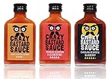 Crazy B Sauce - 3er Set - Extreme Scharfe Chilisauce mit der Schärfste...