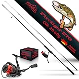 Paradox Fishing Firetiger Spinnrute mit Rolle I 2,7m 20-60g mit 4000 Rolle...
