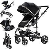 Doraystar Kinderwagen 3 in 1, Kombikinderwagen 3 in 1 mit Zwei Umkehrbaren...