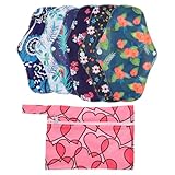 WATIIFUFU 7 Stück Teiliges Waschbares Damenhygiene pad aus Atmungsaktivem...