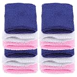 Hemobllo 12 Stück Schweißbänder Handgelenkbandage Elastisch aus Baumwoll...