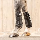 SUNRIDE Dressurgamaschen (2er Set) - für Pferde - aus Echtleder und...