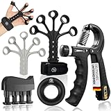 STRABOZZ Handtrainer Fingertrainer 5-Pack, Unterarmtrainer Griffkraft...