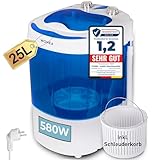 Mini Waschmaschine 25 Liter, 580 Watt mit Schleuder, kleine Waschmaschine...