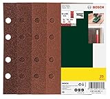 Bosch 25tlg. Schleifblatt Set verschiedene Materialien (Körnung...