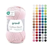Gründl Wolle Cotton Quick uni - dünne Wolle zum Häkeln - Strickgarn -...