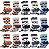 Shyyween Fuzzy Socks für Herren, flauschig, warm, Haussocken mit Griffen,...