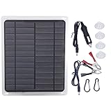 20W 12V Solarpanel Autobatterie Ladegerät mit USB-Anschluss, Wasserdicht...