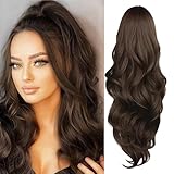 Pferdeschwanz Extensions Ponytail Extension Braun Lang Gewickelt Haarteil...