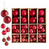THE TWIDDLERS - 50-Pack Rot Weihnachtskugeln - Verschiedene Größen und...