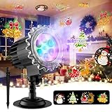 MATEPROX Weihnachtsprojektor Schneeflocken Weihnachtsmotive 3D – LED...