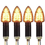 Justech 4X 15LED Mortoradblinker mit E-Mark IP65 Blinker Biegbar Bernstein...