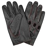 Leatherick Autofahrer Handschuhe Herren – Weiche, Perforierte...