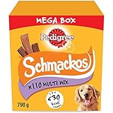 Pedigree Hundesnacks Hundeleckerli Schmackos Mixbox, 110 Stück - 790g, 22...