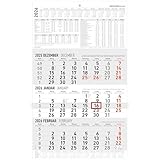 Zettler 3-Monatskalender groß 2026 – Wandkalender 30 × 49 cm, 3 Monate...