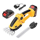 Elektrische Heckenschere, kabellos, 24 V, 2 in 1, Mini-Heckenschere,...