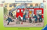 Ravensburger Kinderpuzzle - 06321 Mein Feuerwehrauto - Rahmenpuzzle für...