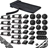 MiuCo Kabelmanagement Schreibtisch Kit mit 50Stk Kabelbinder...