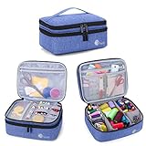 Luxja Nähaufbewahrung Tasche, Tragetasche für Nähzubehör, Doppelschicht...