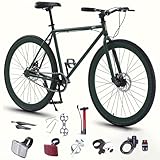 WXHJM 700C Rennrad, Singlespeed Herren und Damen City Bike, Rahmen aus...