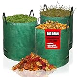 BigDean Gartensack XXL 272L - 3er Set - Laubsack mit extra robustem...
