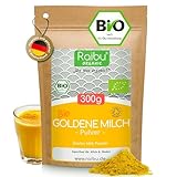 Goldene Milch Pulver BIO - 300g Golden Milk mit Kurkuma - Ashwagandha...