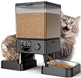 oneisall 5L Futterautomat Katze 2 Näpfe, Katzenfutter Automat mit einem...
