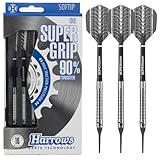 Harrows SUPERGRIP Darts-Set mit weicher Spitze aus 90% Wolfram. Erhältlich...