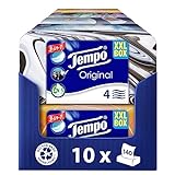 Tempo XXL Taschentücher Box - Vorteilspack - 10 Boxen, 140 Tücher pro Box...