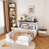 boorbin Schrankbett, 140 x 200, Mobiles Schrankbett mit Schubladen am...