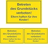 Metafranc Hinweisschild 'Betreten des Grundstücks verboten!' - 250 x 150...