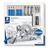 STAEDTLER Zeichen Set, Komplett-Set mit 4 Premium Bleistiften, 3 Premium...