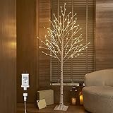 Hairui LED Baum Warmweiß 128LEDs Birke Lichterbaum 180CM Künstlicher...