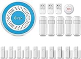 PGST A519W-EU-F Alarmanlagen-Set, kabellos, Sicherheitssystem mit Sirene 13...