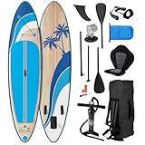 BRAST SUP Board Tropic | Aufblasbares Stand up Paddle Set | 320x81x15cm | 6...