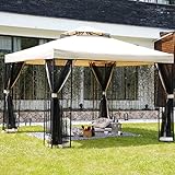 Grand patio Pavillon, Gartenpavillon mit Moskitonetz, Premium Material,...