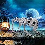 JOYIN Halloween-Dekoration, 16', Pose-N-Stay Welpen-Skelett Hundeskelett...