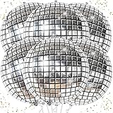 6 Stück Discokugel Luftballon, Discokugel Silvester Deko Folienballon, 22...