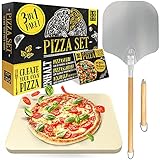 Loco Bird Pizzastein für Backofen & Gasgrill inkl. Pizzasschieber - 3er...