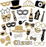 30 Stück Party Fotoautomat Requisiten Foto Booth Props für Geburtstag...